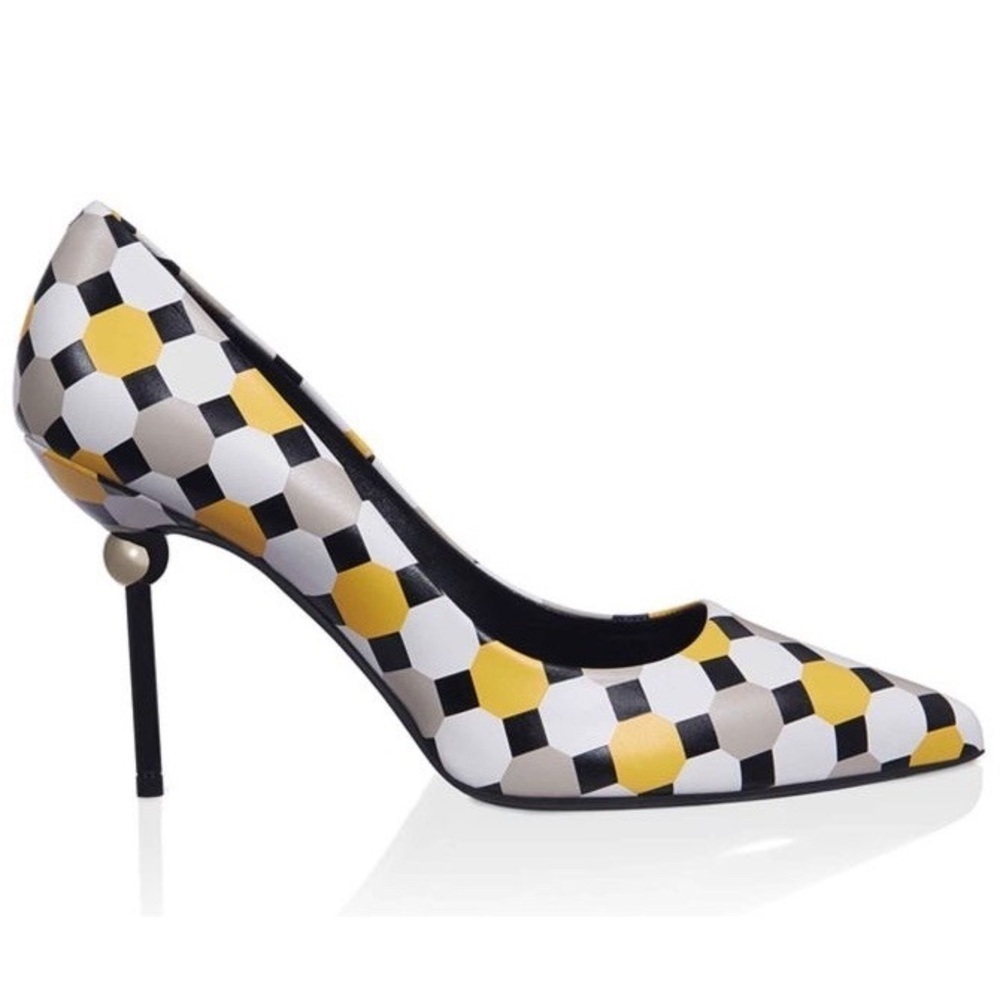 BNIB Roger Vivier Dec Sphere Palazzo Leather Heels with ball detail T95 - Picture 4 of 16